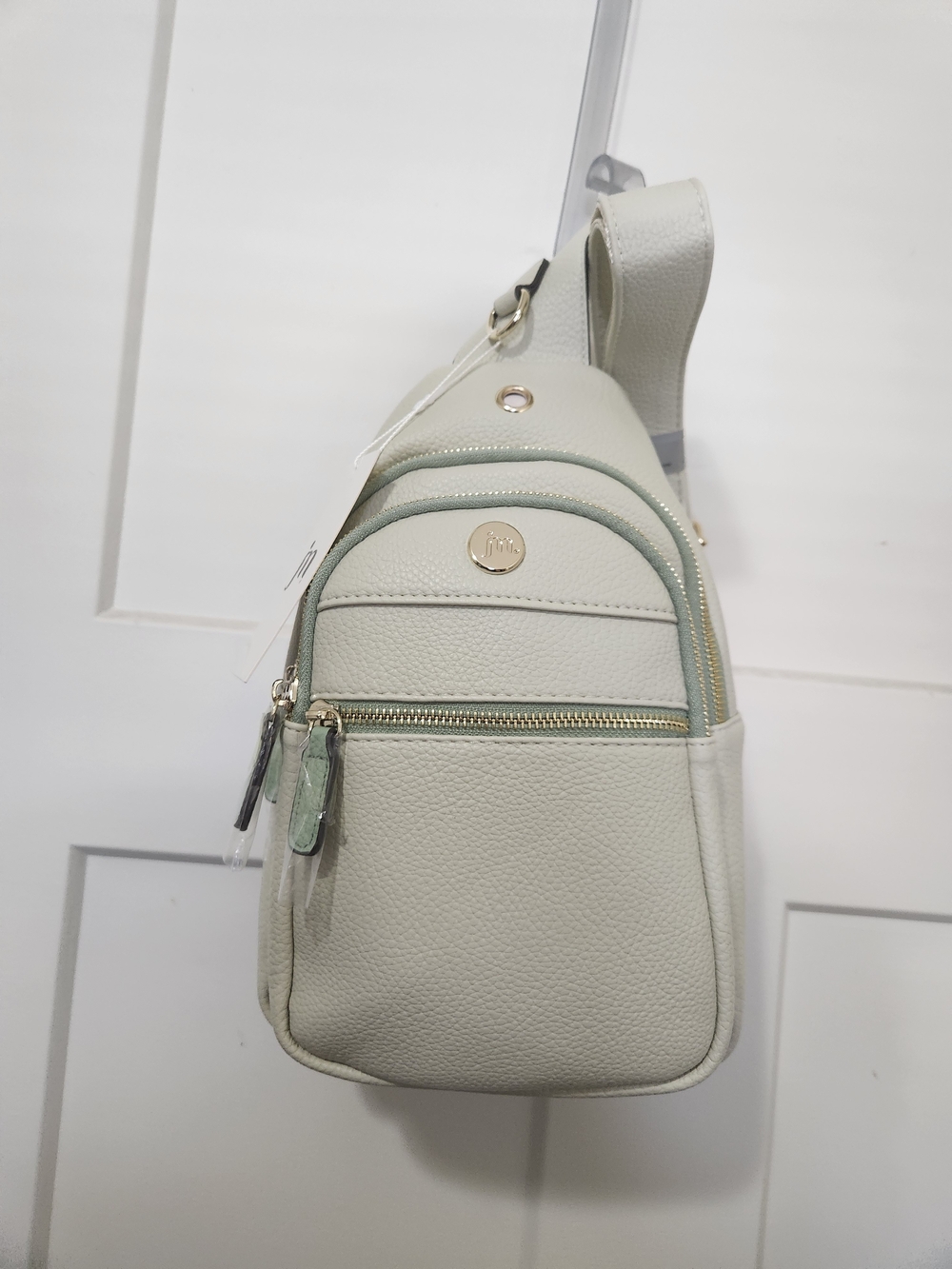 Jessica Moore Mini Sling Bag Purse in Light Sage Green